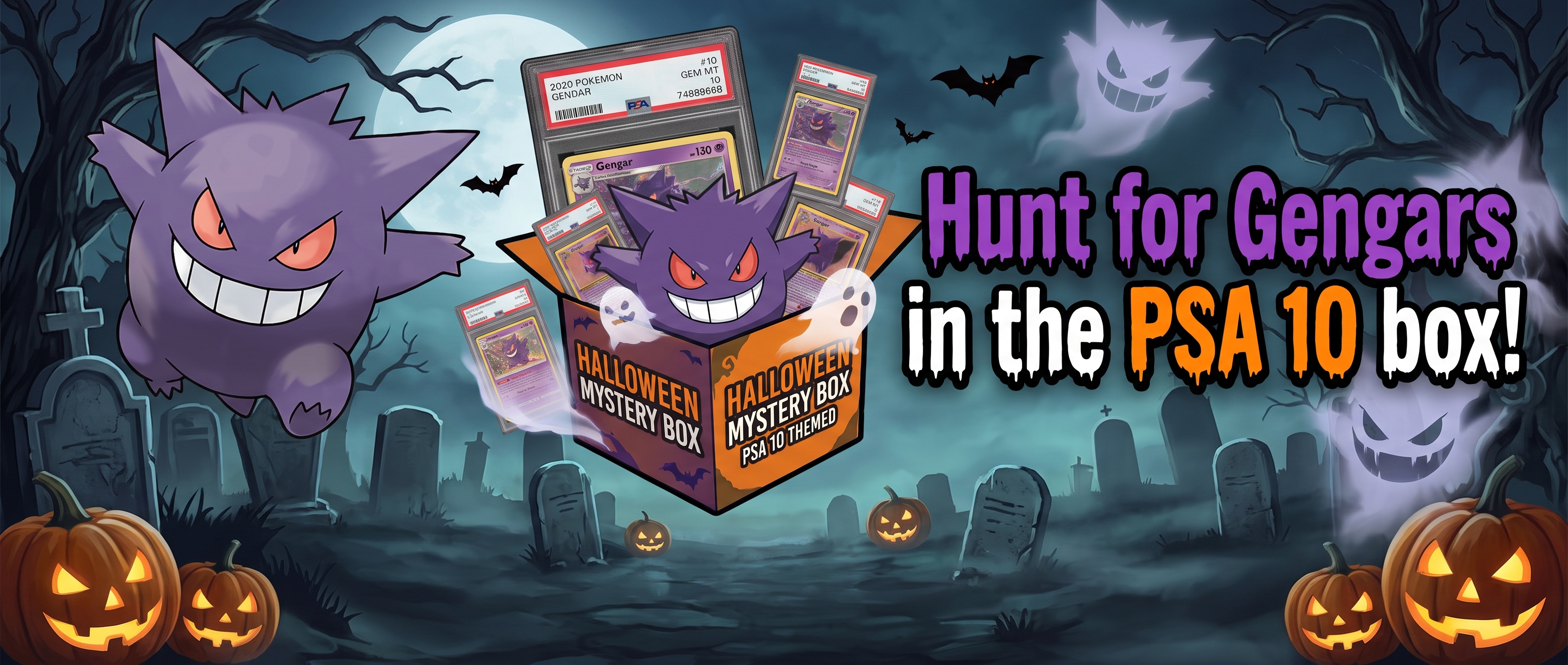 PSA 10 Halloween Gengar Hunt banner