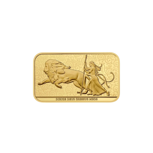 2025 1 oz Una and the Lion Gold Bar