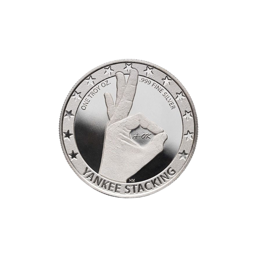 1 oz Yankee Stacking - Coin Dealer Tim Silver Round