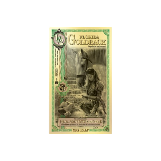 Gold Aurum Florida 1/2 Goldback Note (24K)