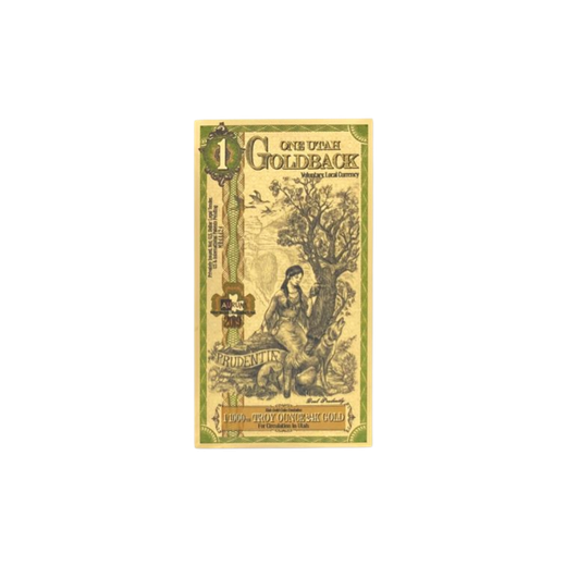 Gold Aurum Utah 1 Goldback Note (24K)