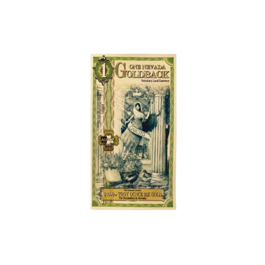 Gold Aurum Nevada 1 Goldback Note (24K)