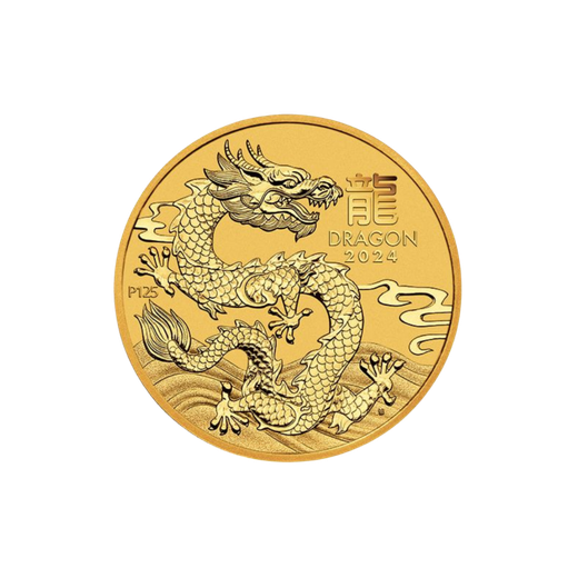 2024 1/2 oz Perth Mint Gold Lunar Dragon Coin - Series III