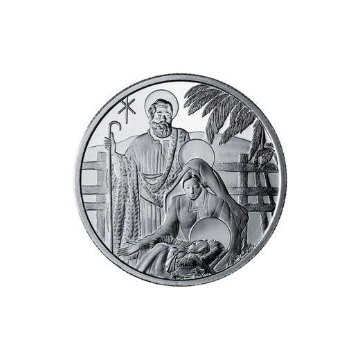 1 oz Nativity Scene Silver Round