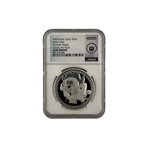 Bullish Bull Silvered Medal NGC Gem Proof
