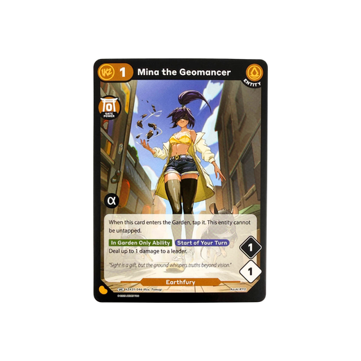 Mina the Geomancer Alpha Stamp - Gates Awakened