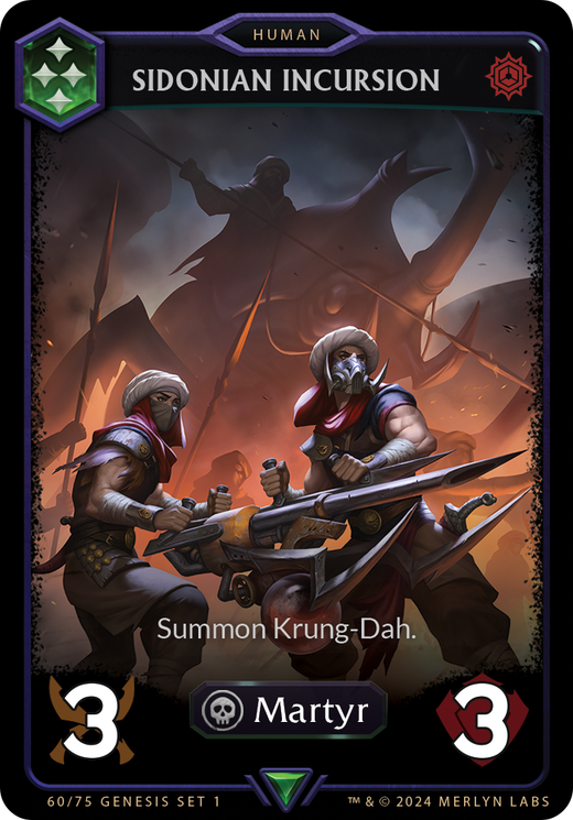 Sidonian Incursion Holo - Genesis