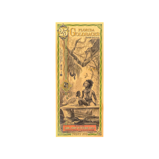 Gold Aurum Florida 25 Goldback Note (24K)