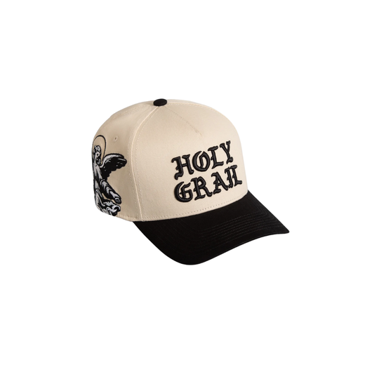 Holy Grail Sand Black Twill Trucker