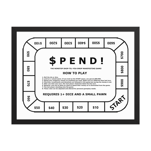 SPEND Board Game Framed Print