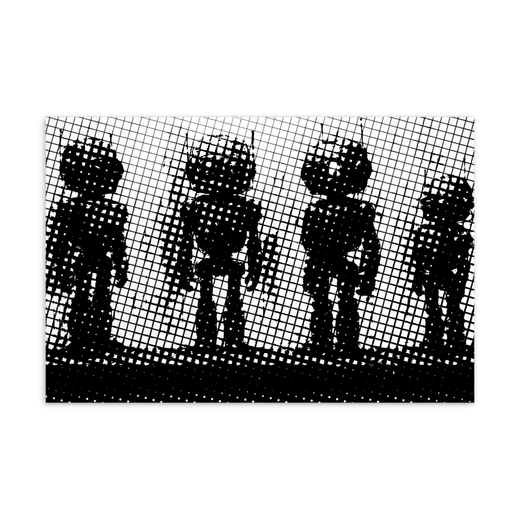 Four Robots Postcard