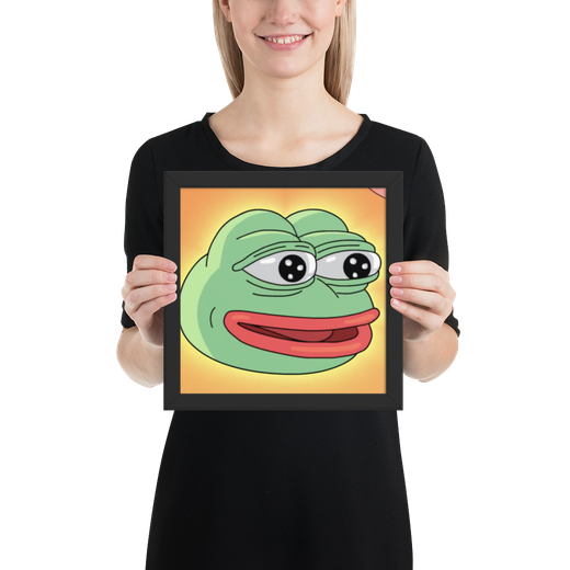 Rare Pepe Framed Drip