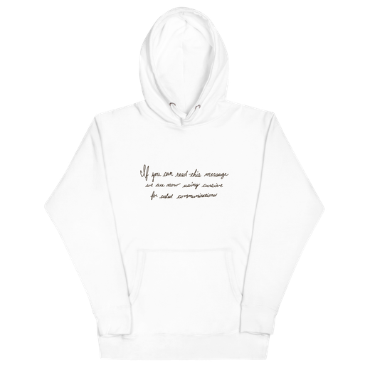 Coded message hoodie