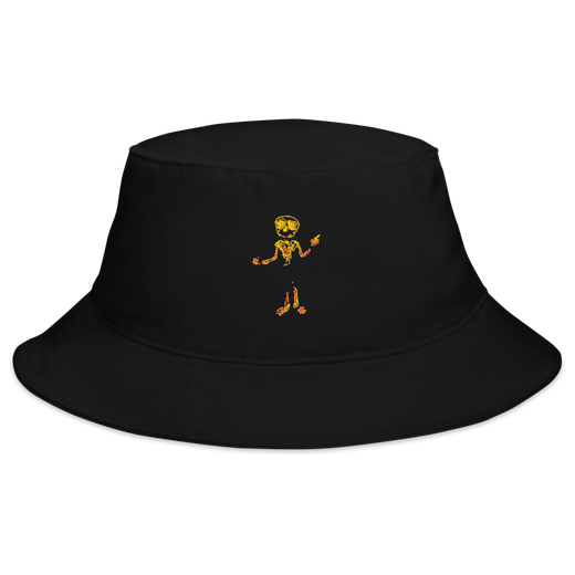 Bucket hat with señor skelly
