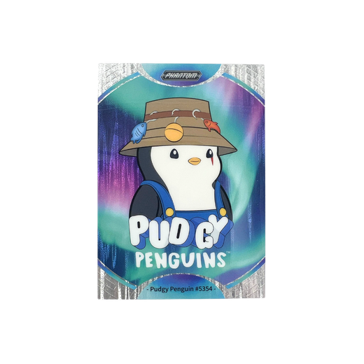 Pudgy Penguin #5354 Aurora Refraction 142/145 - Kakawow Phantom Pudgy Penguins Collectible Cards Series 1