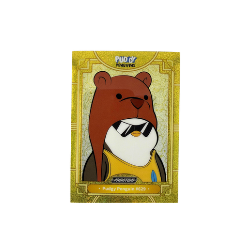 Pudgy Penguin #629 Gold Foil 2/10 - Kakawow Phantom Pudgy Penguins Collectible Cards Series 1
