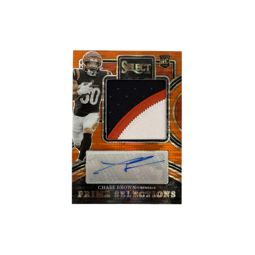 Chase Brown Prime Selections Prizm Signature Rookie Card 19/33 - 2023 Panini Select