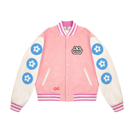 VANDYTHEPINK® x PUDGY PENGUINS Varsity Jacket (S)