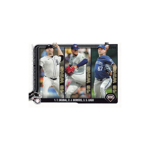 Tarik Skubal / José Berríos / Seth Lugo American League Leaders Wins - Topps 2025 MLB Baseball Series 1