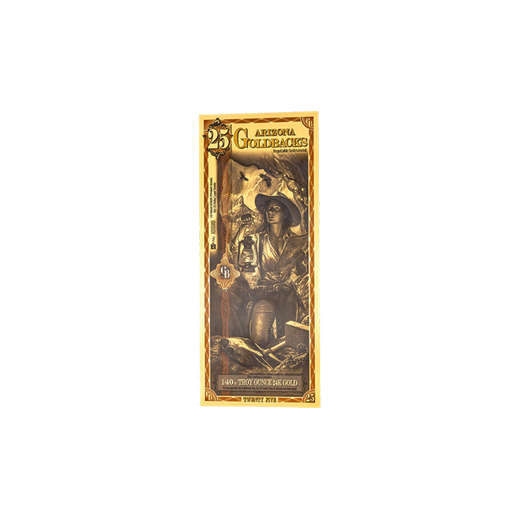 Gold Aurum Arizona 25 Goldback Note (24K)