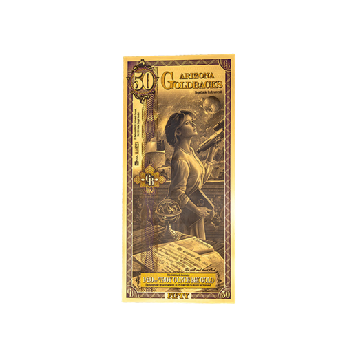 Gold Aurum Arizona 50 Goldback Note (24K)