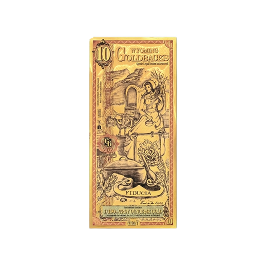 Gold Aurum Wyoming 10 Goldback Note (24K)