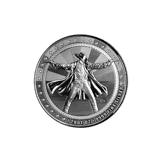 1 oz The Gunslinger Silver Round - Cowboy Series